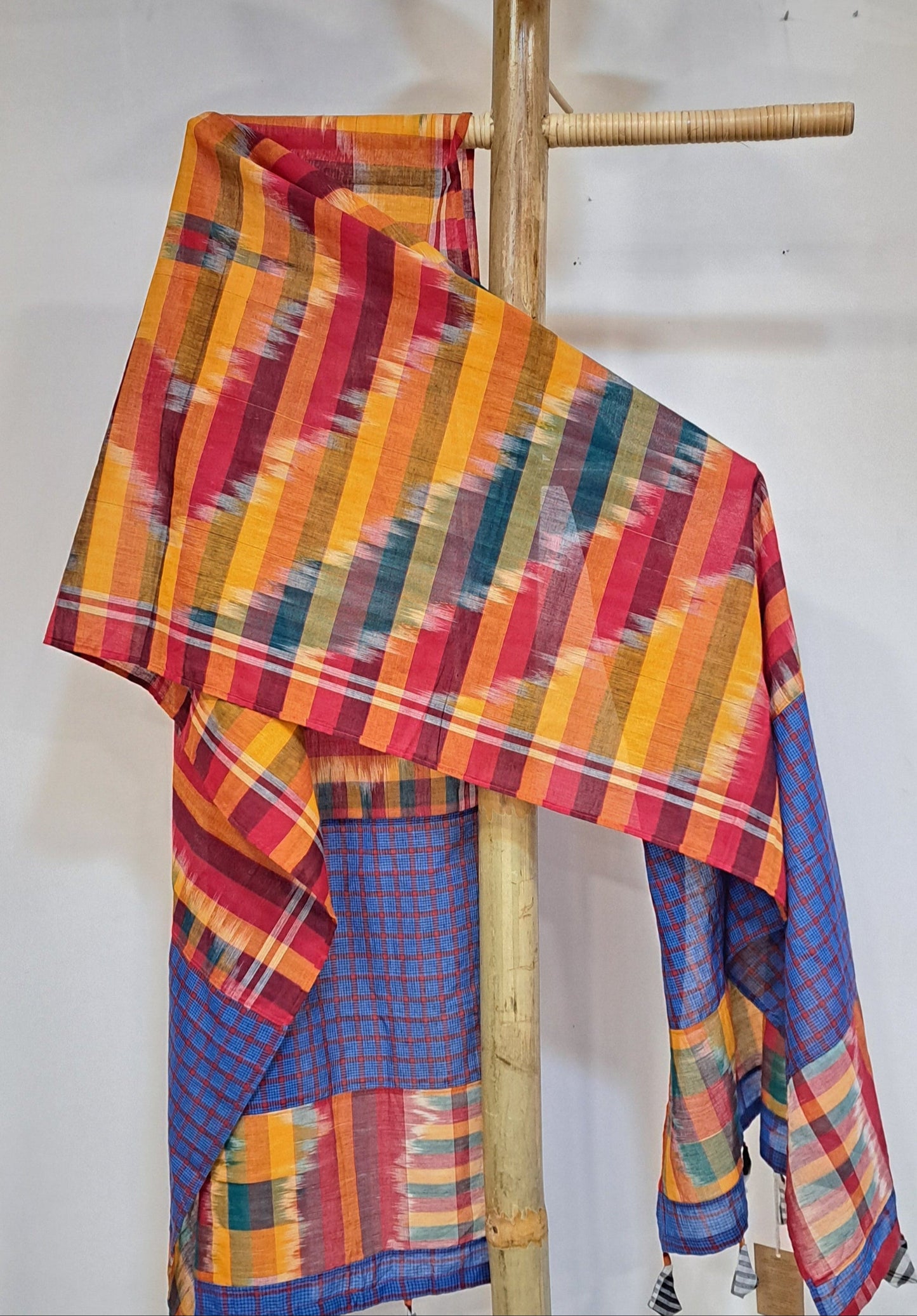 Patch work Gamcha Fashion Handloom Cotton Dupatta ( Multicolor) DP32