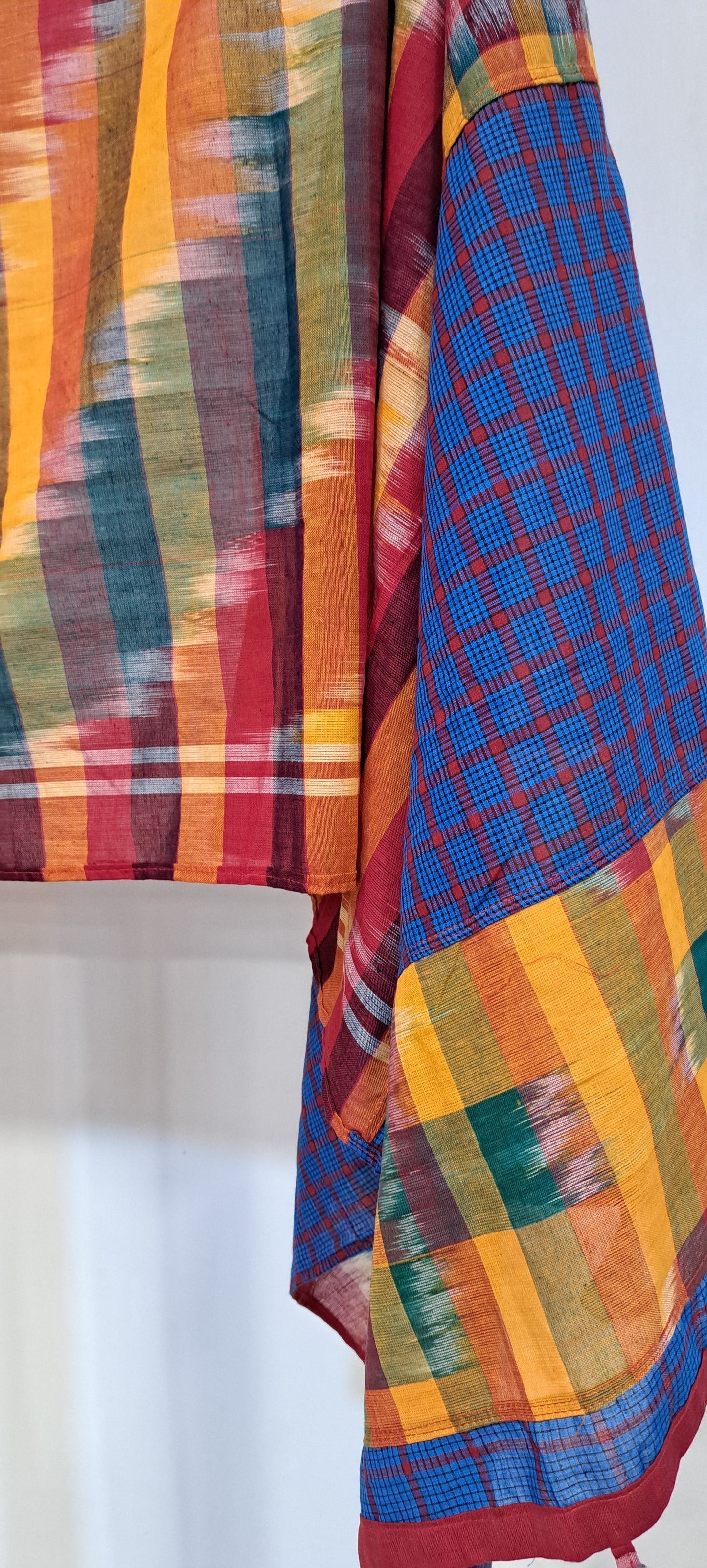Patch work Gamcha Fashion Handloom Cotton Dupatta ( Multicolor) DP32
