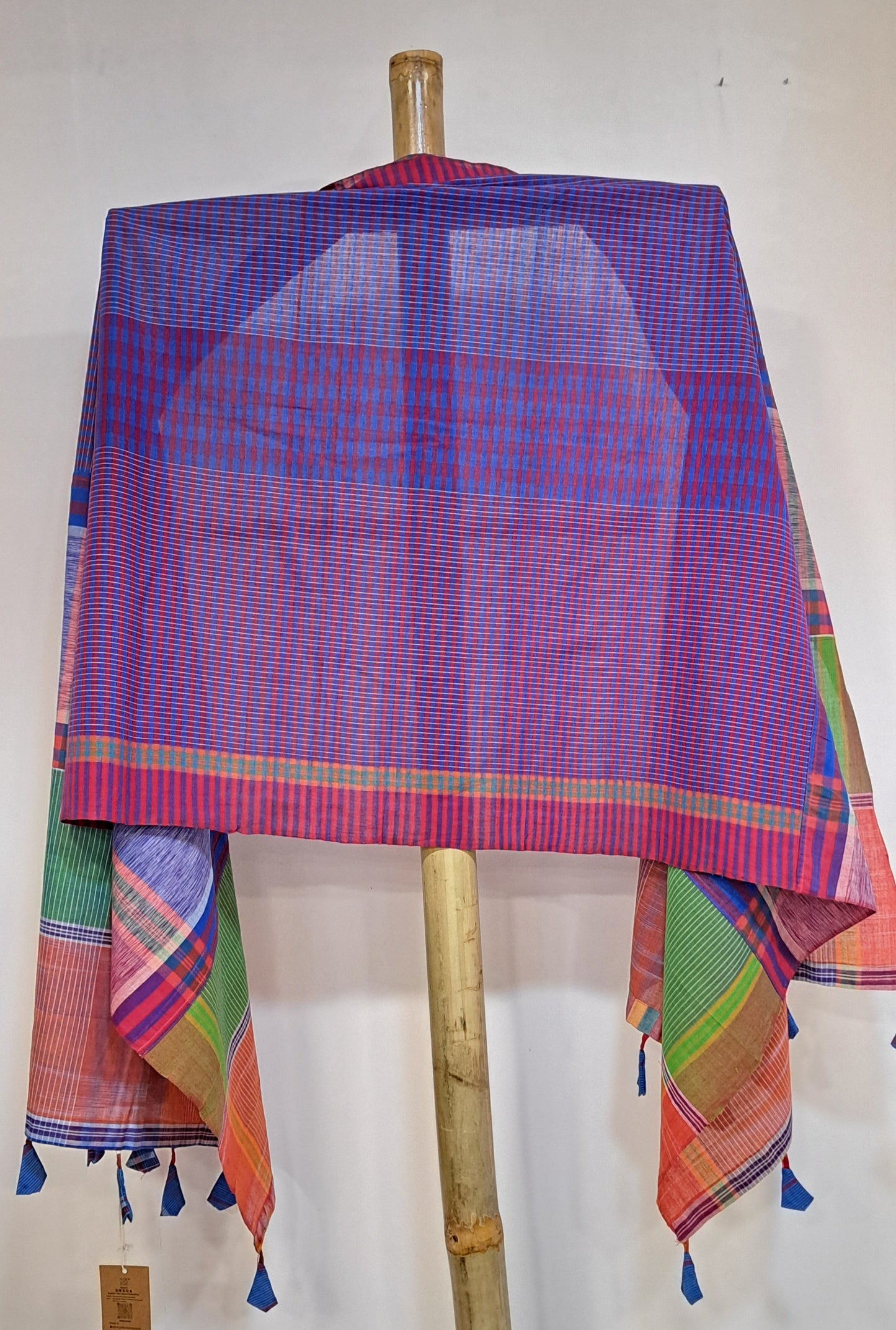 Patch work Gamcha Fashion Handloom Cotton Dupatta ( Multicolor) DP34