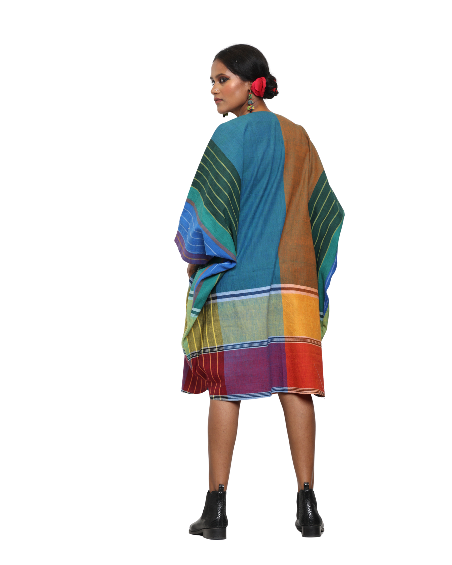 Free Size Handloom Gamcha Kaftan Dress BD04