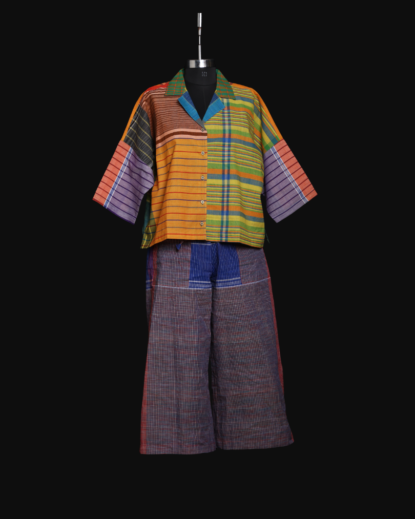 Unisex Handloom Cotton Gamcha Pants with Both Side Pockets