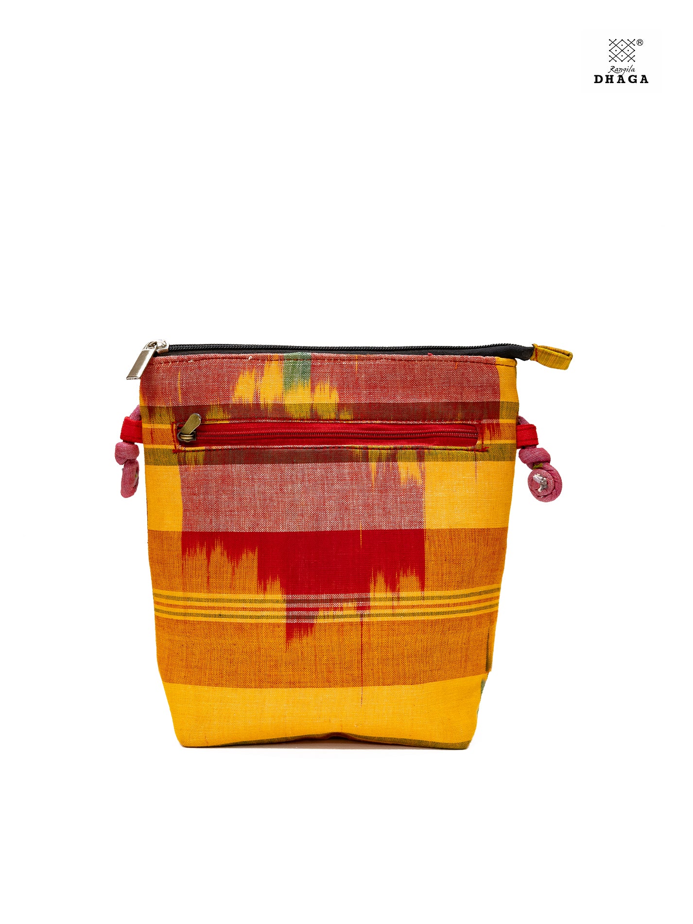 Sling Bag Gamcha Fashion Hand Embroided Green SL08