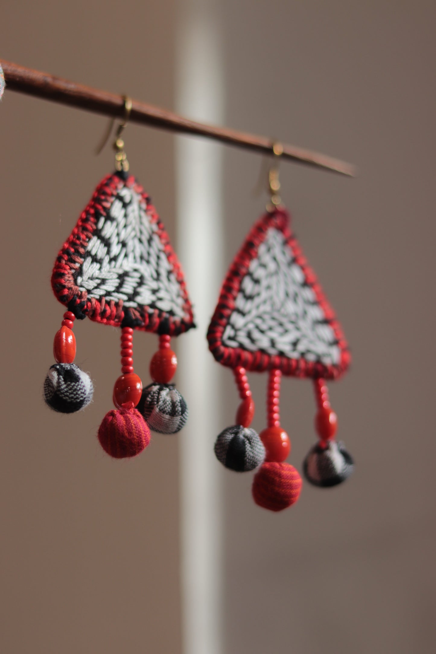 Handcrafted Gamcha Fabric Earings new- GE006