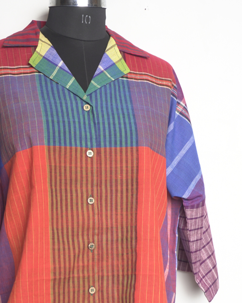 Oversized Top Cum Jacket (Multi Color) S100