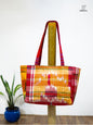 Hand-Crafted Gamcha  Tote Bag Red     Bag24