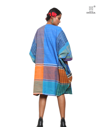 Free Size Handloom Gamcha Kaftan Dress BD03