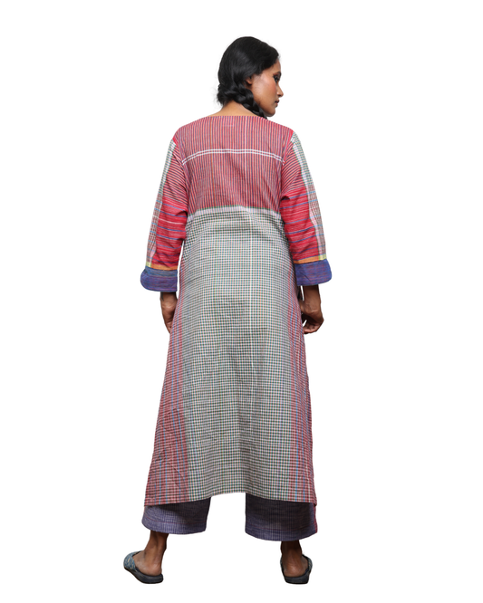 Handloom Cotton Gamcha Kurti with Pant Set