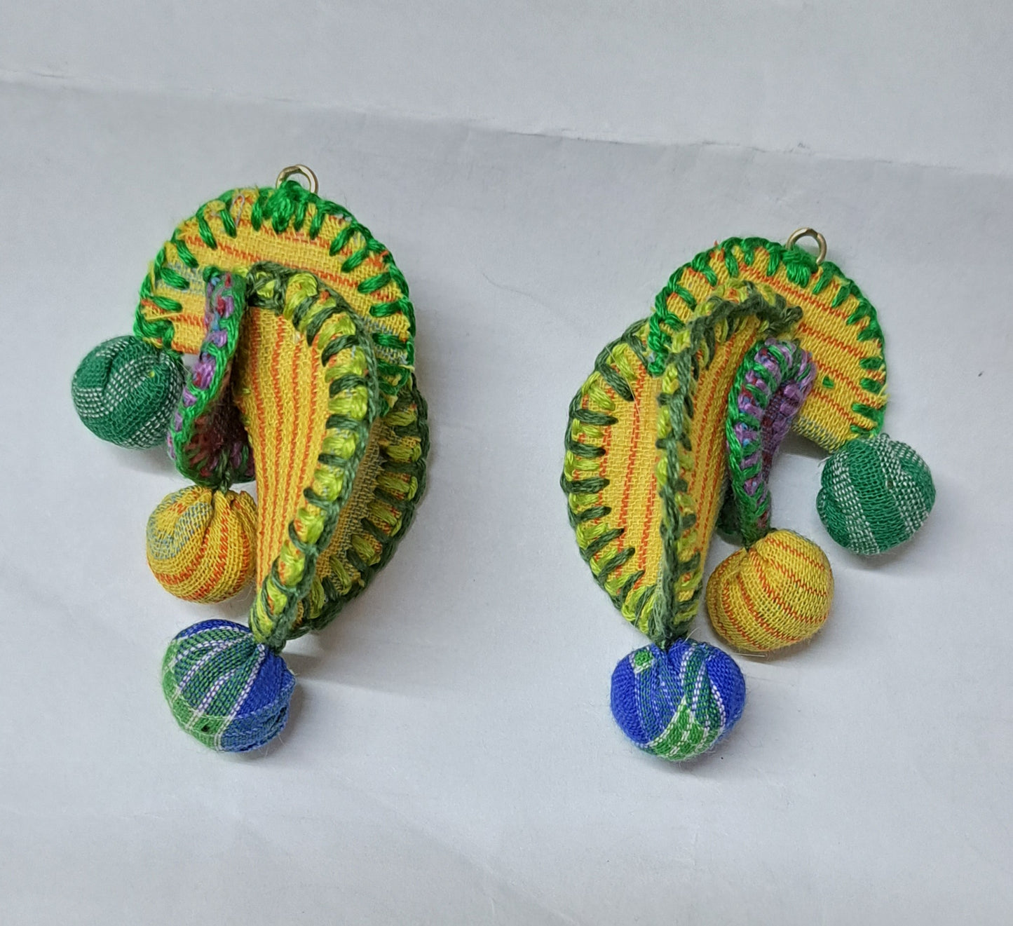 Handcrafted Gamcha Fabric Earings new