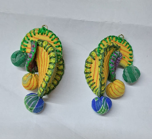 Handcrafted Gamcha Fabric Earings new