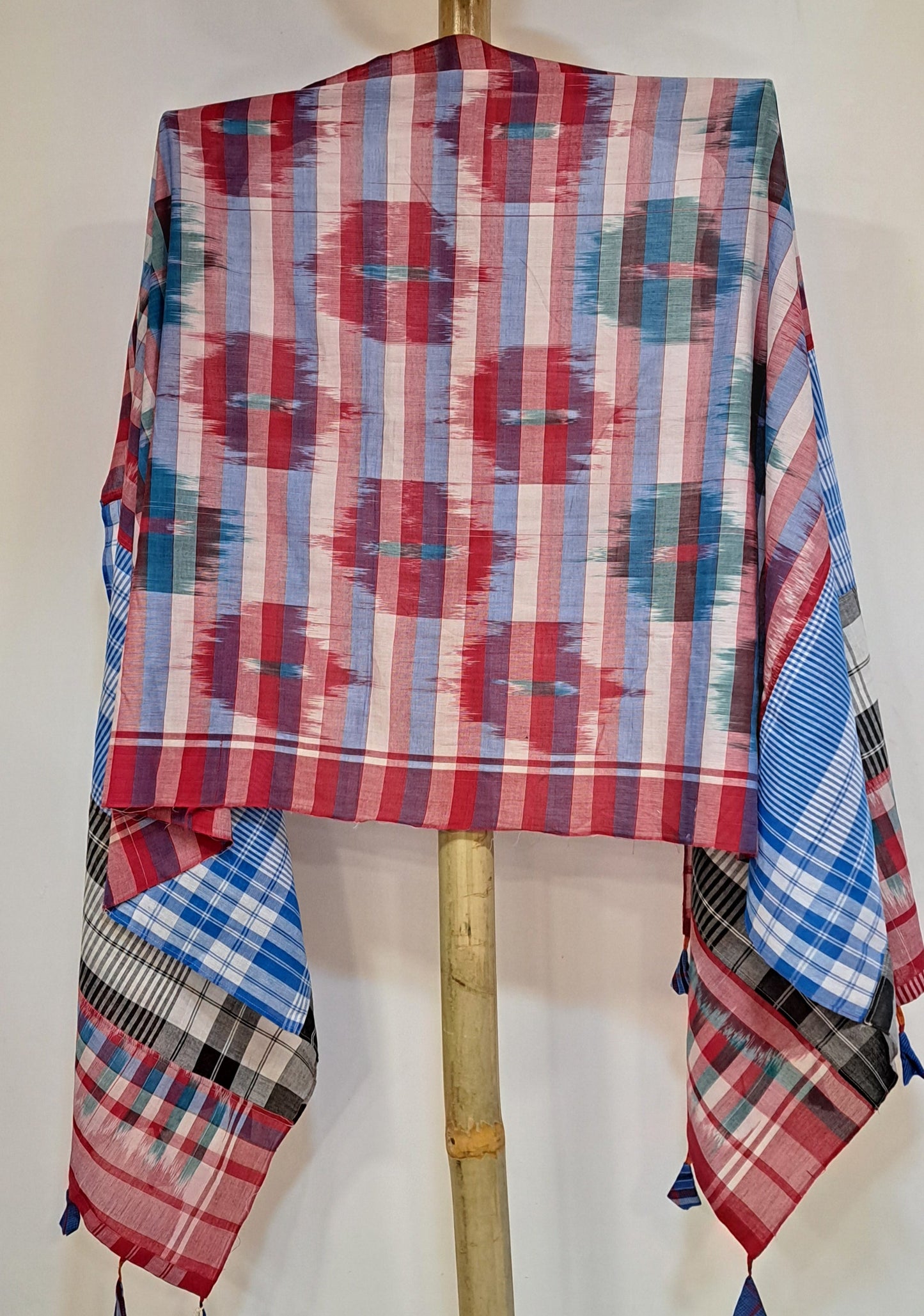 Patch work Gamcha Fashion Handloom Cotton Dupatta ( Multicolor) DP35