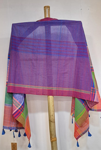 Patch work Gamcha Fashion Handloom Cotton Dupatta ( Multicolor) DP34