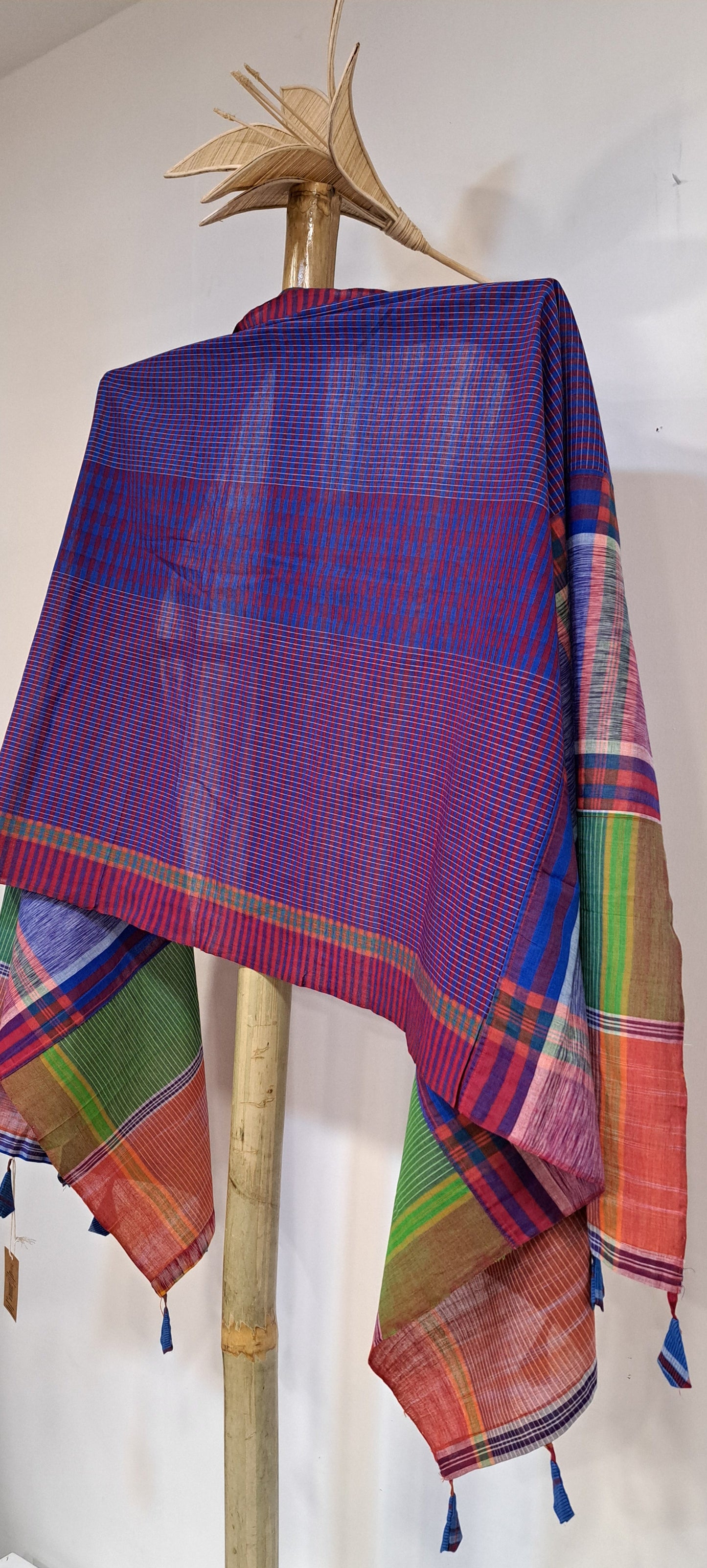 Patch work Gamcha Fashion Handloom Cotton Dupatta ( Multicolor) DP34
