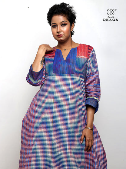 Handloom Cotton Gamcha Kurti with Pant Set- HWK001