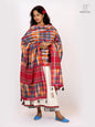 Handloom Kotki Gamcha Cotton Dupatta | Multicolour Handwoven Artisan Dupatta with Tassels (2.5m) GD028