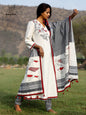 Handpainted Birds Handloom Gamcha Patchwork Dupatta GD020
