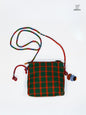 Sling Bag Gamcha Fashion Hand Embroided  Green  SL05