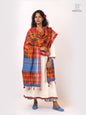 Rangila Dhaga Dual-Tone Patchwork Gamcha Dupatta with Tassels – Multicolor (2.5m)- GD003