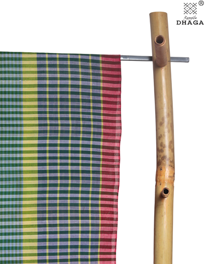 Rangila Dhaga Handwoven 2 Gamcha Fabric – Multicolor Checks (2m 8 cm)- GF001