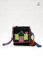 Sling Bag Gamcha Fashion Hand Embroided  Green  SL09