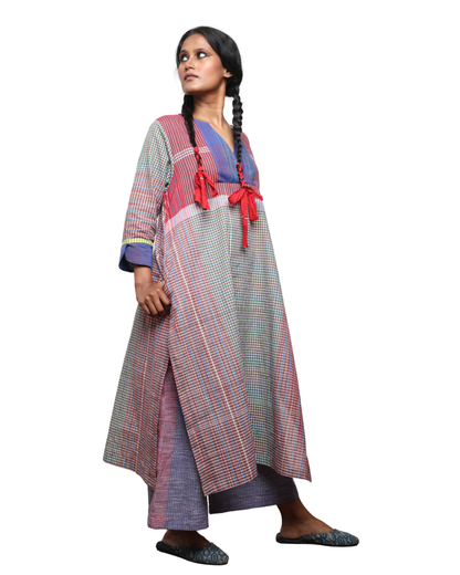Handloom Cotton Gamcha Kurti with Pant Set- HWK002