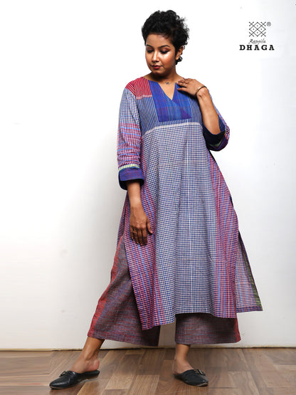 Handloom Cotton Gamcha Kurti with Pant Set- HWK001