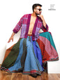 Rangila Dhaga Multi-Check Patchwork Skirt - GS001