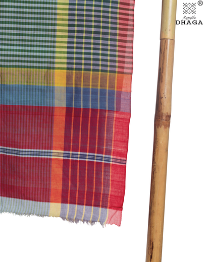Rangila Dhaga Handwoven 2 Gamcha Fabric – Multicolor Checks (2m 8 cm)- GF001
