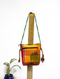 Sling Bag Gamcha Fashion Hand Embroided  Green  SL06
