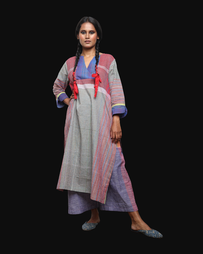 Handloom Cotton Gamcha Kurti with Pant Set- HWK002