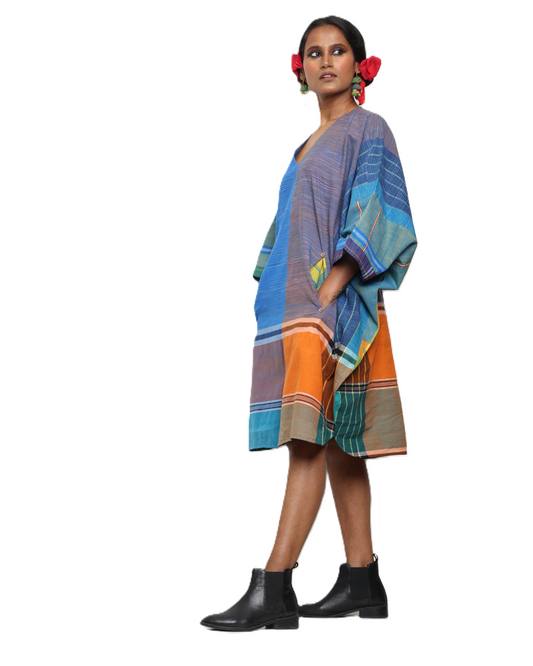 Free Size Handloom Gamcha Kaftan Dress