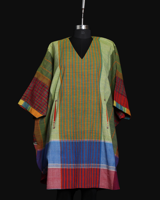 Free size handloom Gamcha Kaftan Dress Free Size