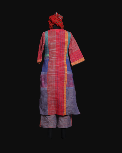 Free Size Handloom Gamcha Kurta and Pant Set- HWK003