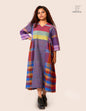 Hand Embroidered Multicolor Handloom Gamcha Dress | Artisan Cotton Dress | Rangila Dhaga | Rangila Dhaga KD002
