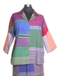 Women’s Oversized Gamcha Cotton Jacket | Handloom Front Open Top  S02– Rangila Dhaga