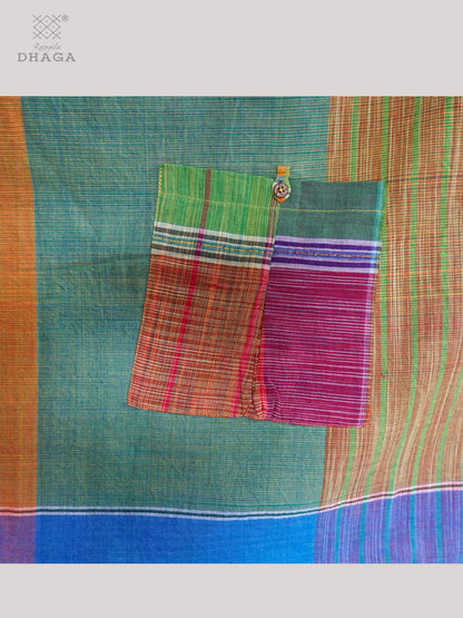 Kaftan Dress Long  Free Size  Gamcha Fashion Handloom Cotton Green  SHR34