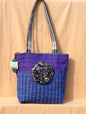 Handcrafted Coral Design Gamcha Tote Bag  Indigo Handloom Cotton – Rangila Dhaga    Bag25
