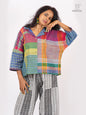 Women’s Oversized Gamcha Cotton Shirt | Handloom Front Open Top  S05– Rangila Dhaga (Copy)