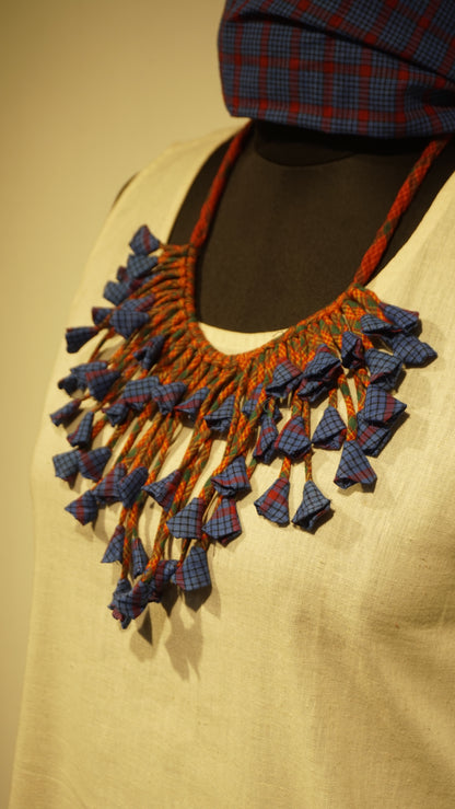 Kali Gamcha Necklace (Blue-Red Color)