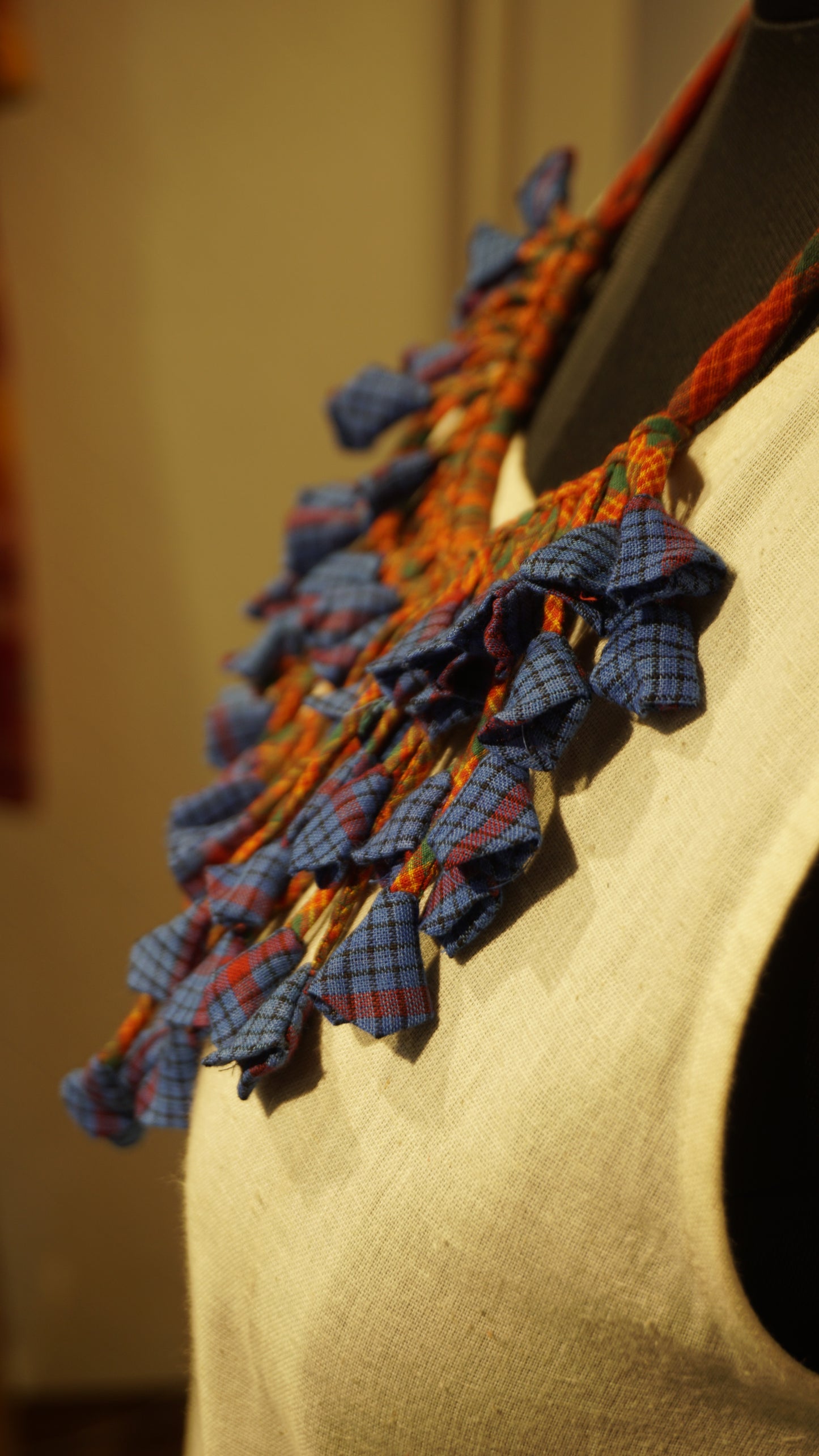 Kali Gamcha Necklace (Blue-Red Color)