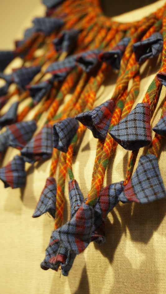 Kali Gamcha Necklace (Blue-Red Color)