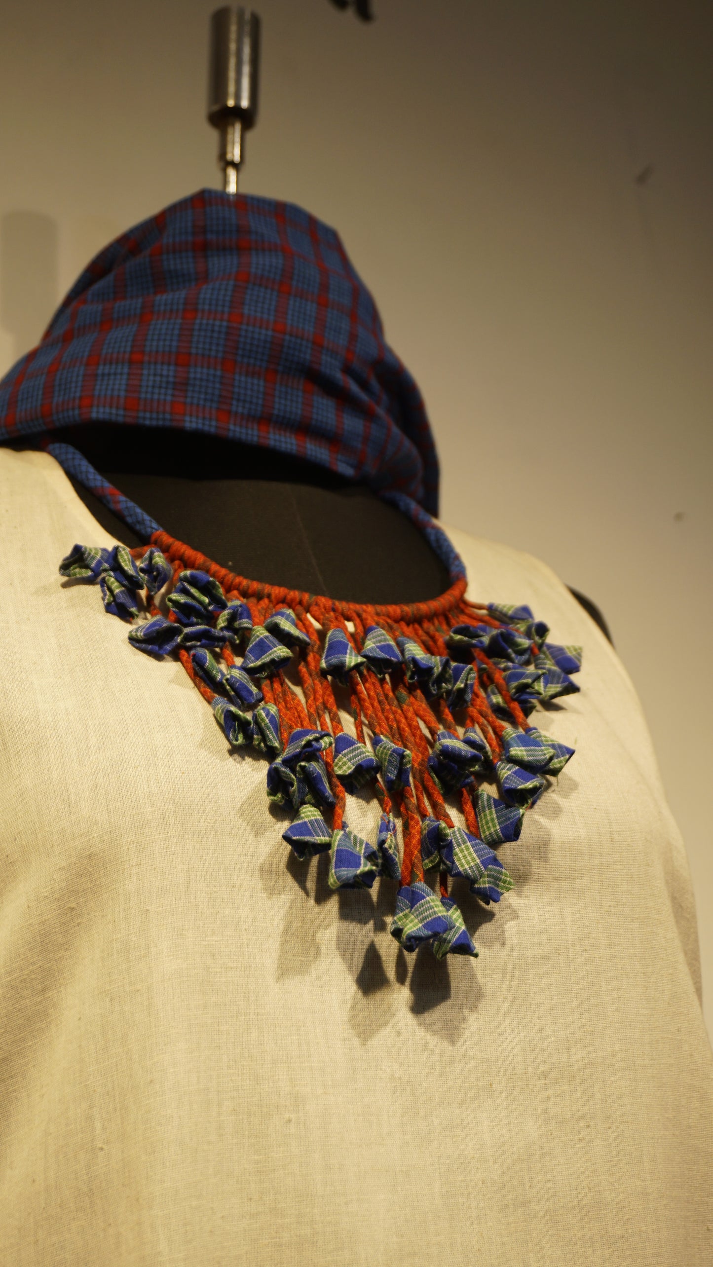 Kali Gamcha Necklace (Blue-Green Color)