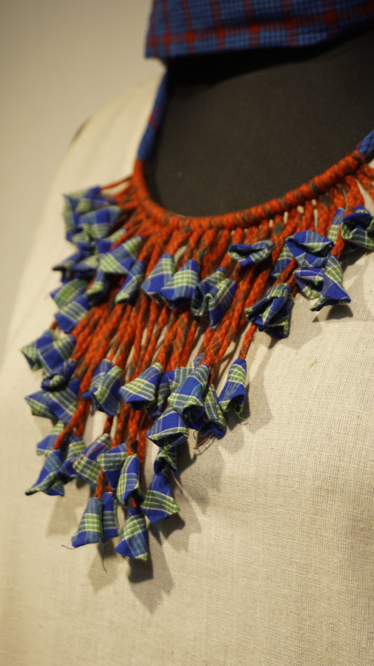 Kali Gamcha Necklace (Blue-Green Color)