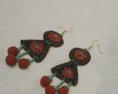 Handcrafted Gamcha Fabric Earings New- GE111