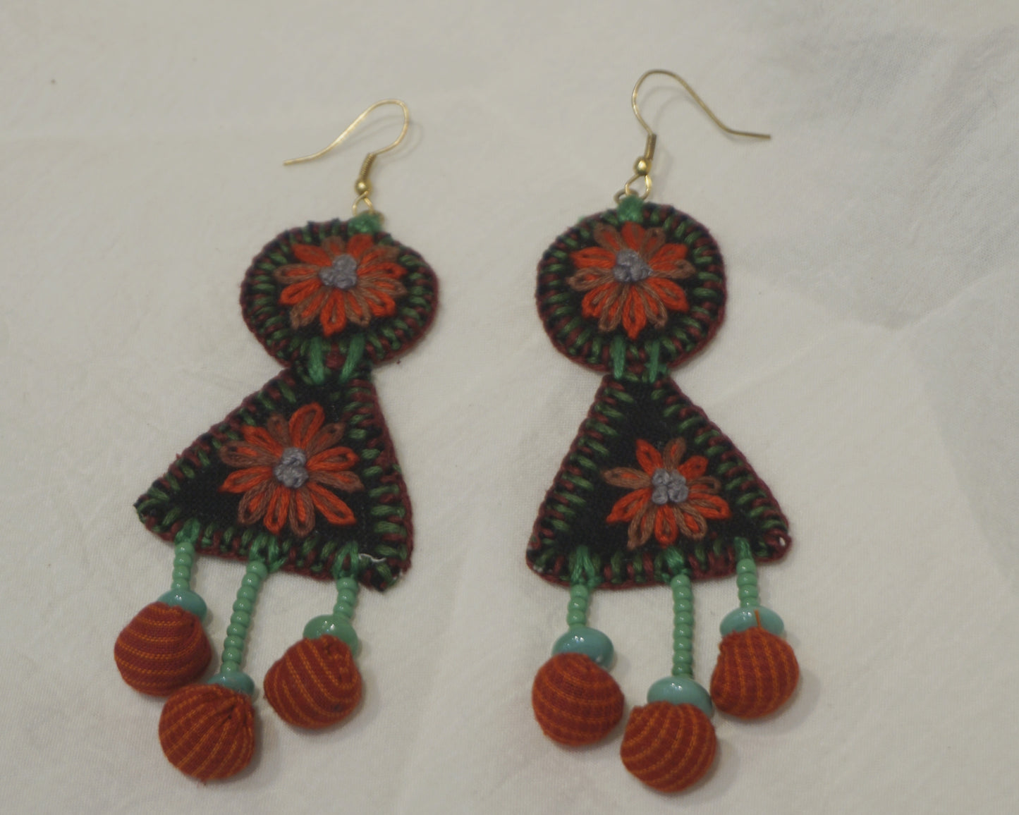 Handcrafted Gamcha Fabric Earings New- GE111
