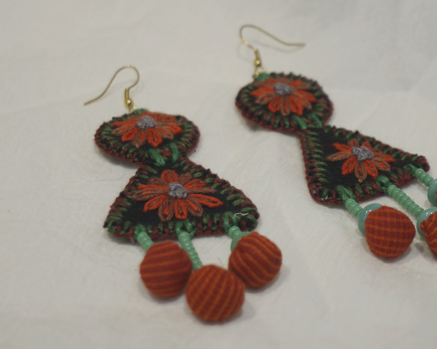 Handcrafted Gamcha Fabric Earings New- GE111