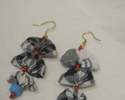 Handcrafted Gamcha Fabric Earings New- GE110