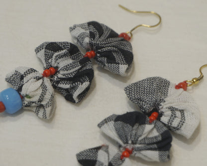 Handcrafted Gamcha Fabric Earings New- GE110