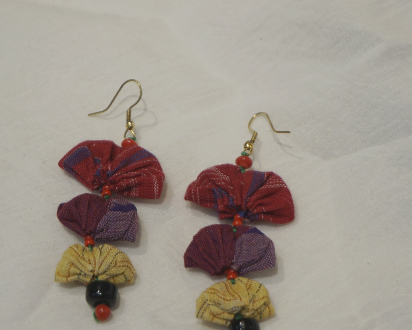 Handcrafted Gamcha Fabric Earings new- GE008
