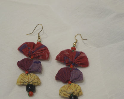 Handcrafted Gamcha Fabric Earings new- GE008