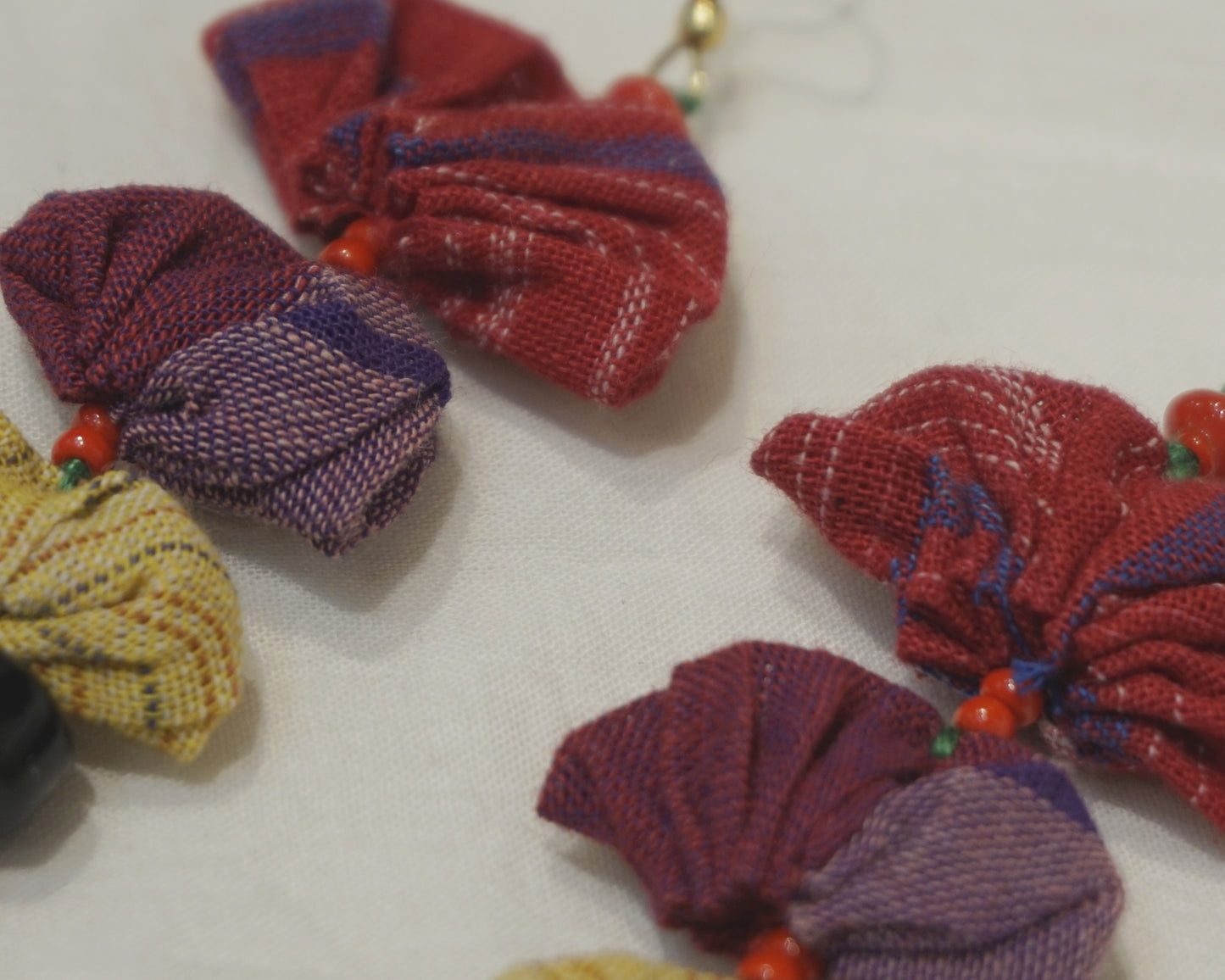 Handcrafted Gamcha Fabric Earings new- GE008